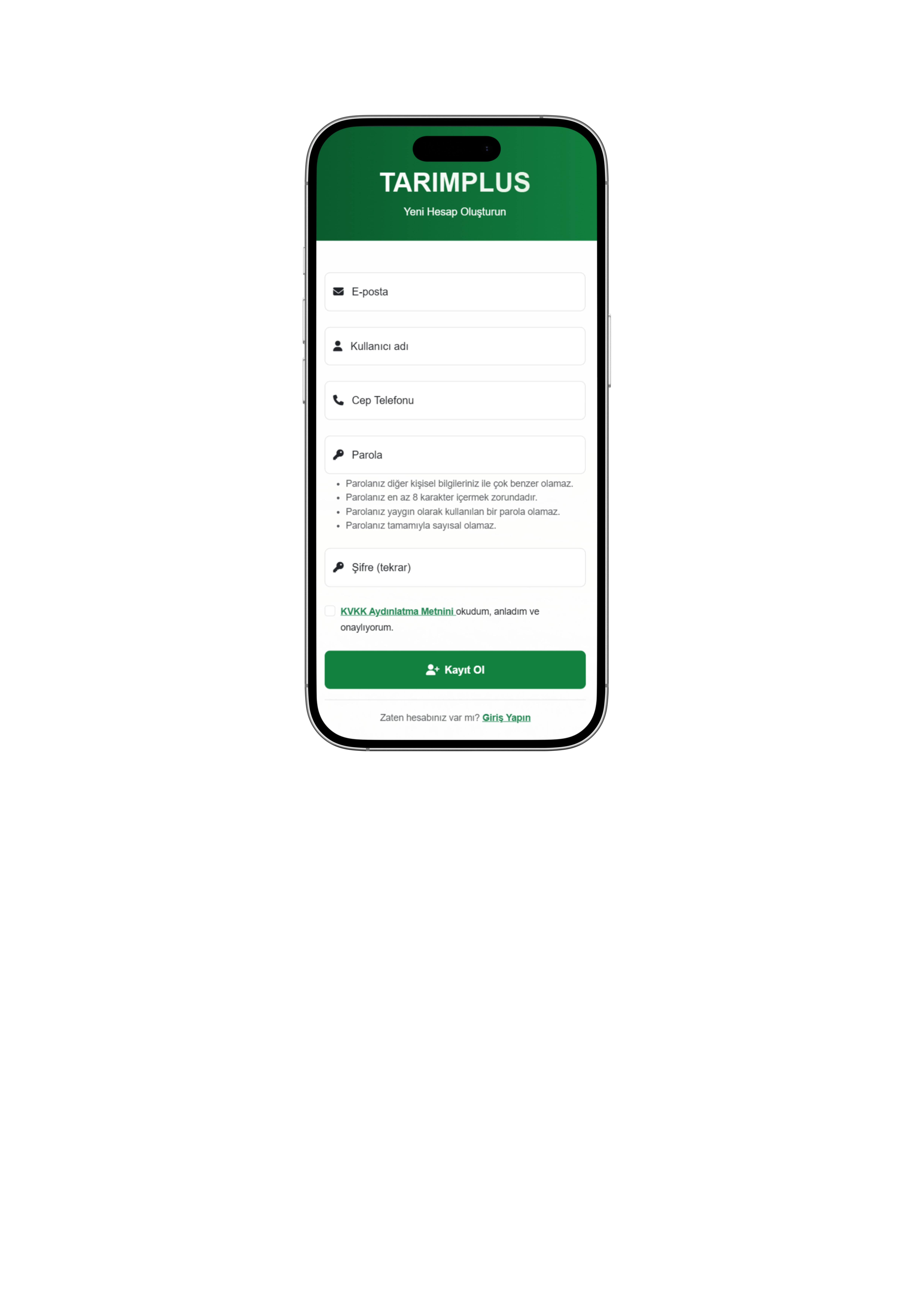 Hesap Oluşturun ve Giriş Yapın
